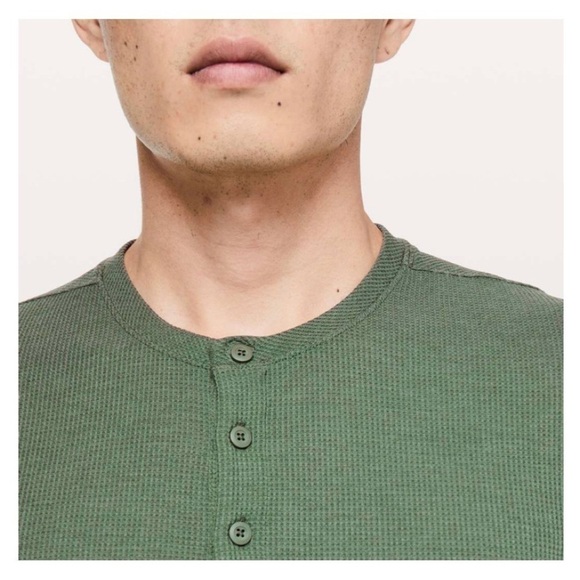 ❤️ LULULEMON Shift Stitch Henley Green Long Sleeve D9 - Picture 5 of 9